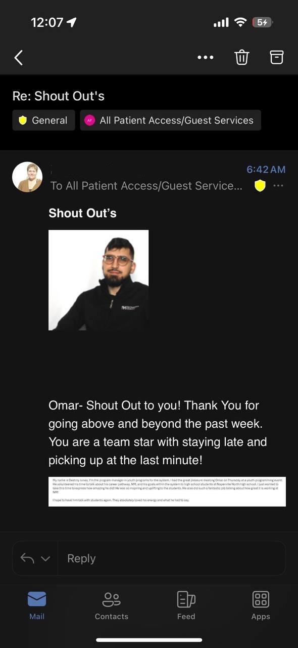 Internal work recognition